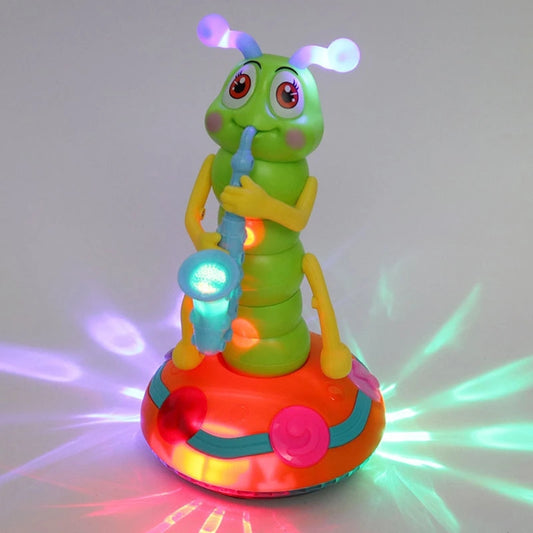 Musical Dancing Saxophone, Caterpillar Toy, LED Flashlights Fun Electric Music Toy