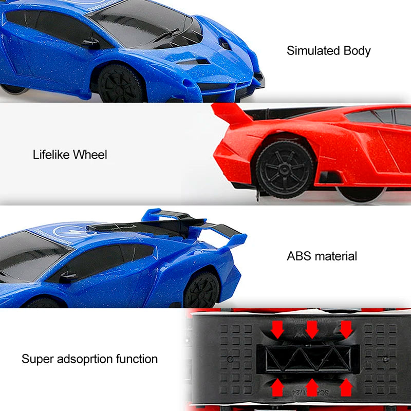 Wall & Ceiling Climbing Car With Light, Electric Stunt Drifting Vehicle Toys