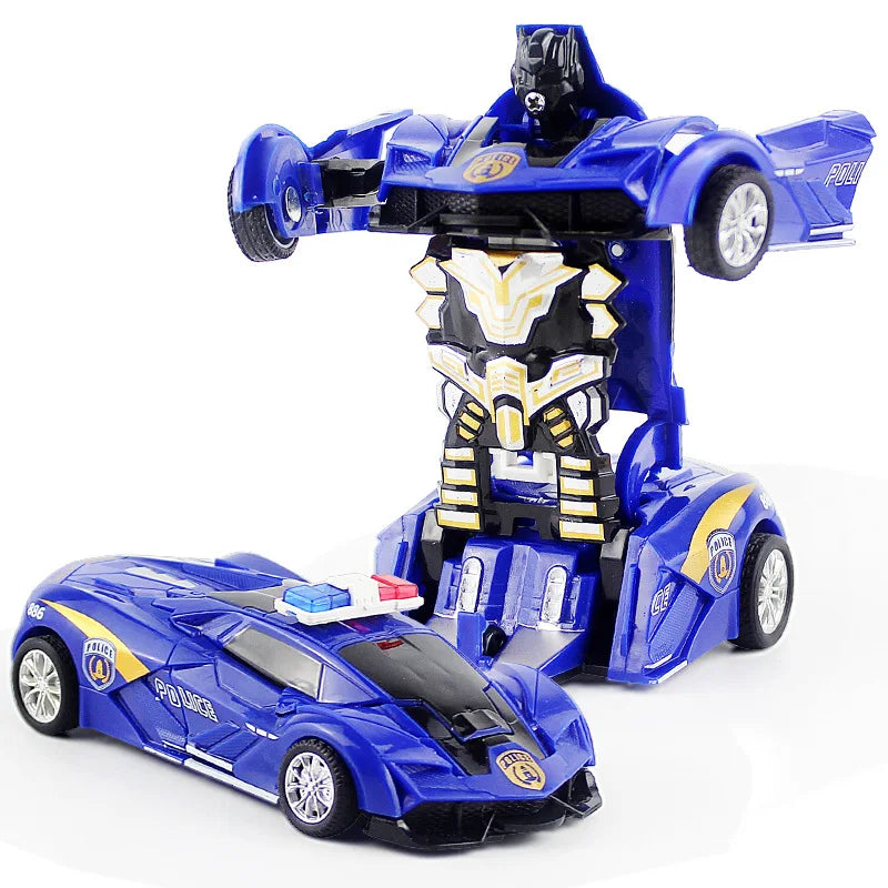 Robot Car Toy, 2 in 1 Car, Plastic Funny Action Figures Car