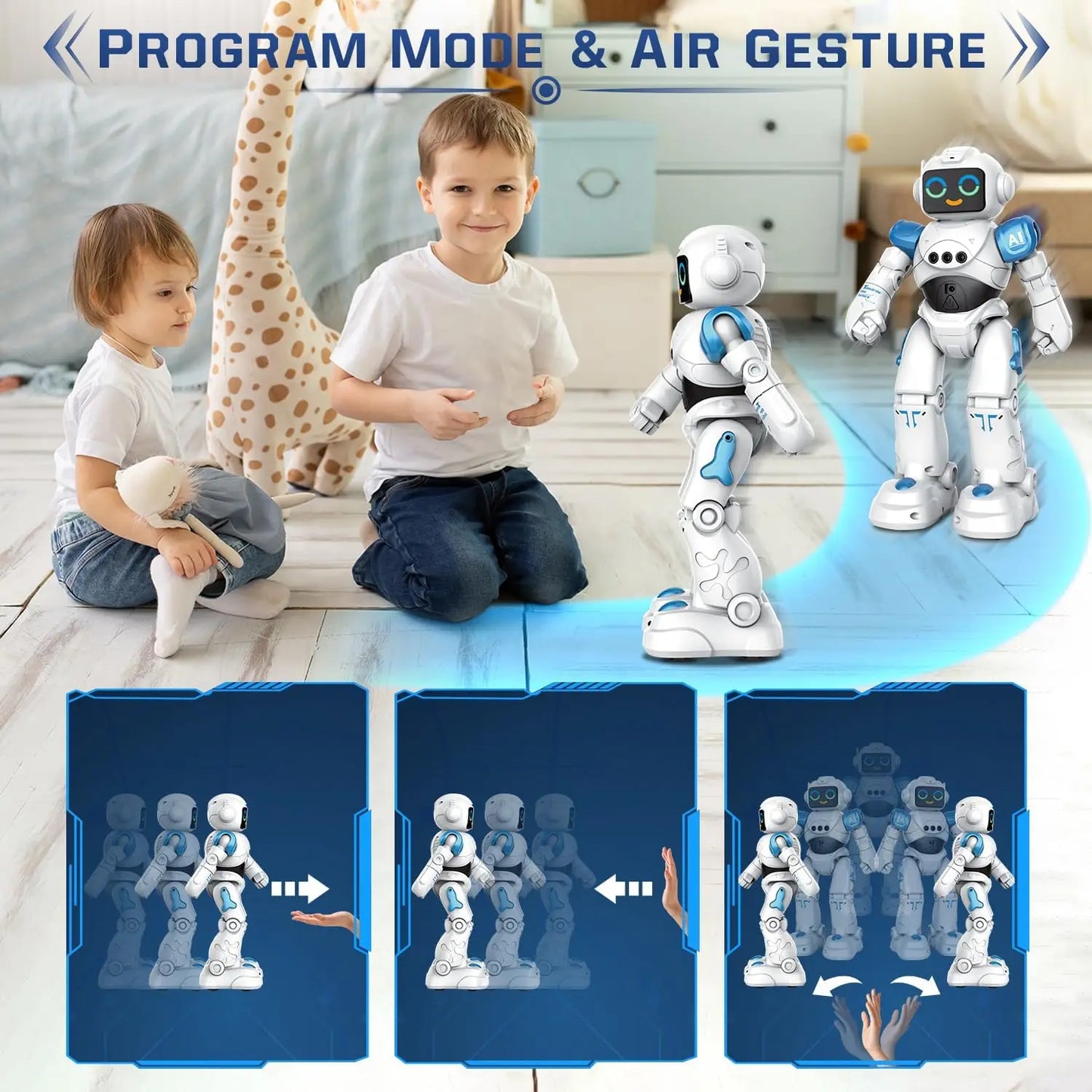 VATOS RC Robot Toy and Talking Voice, Remote Control Robot Toy