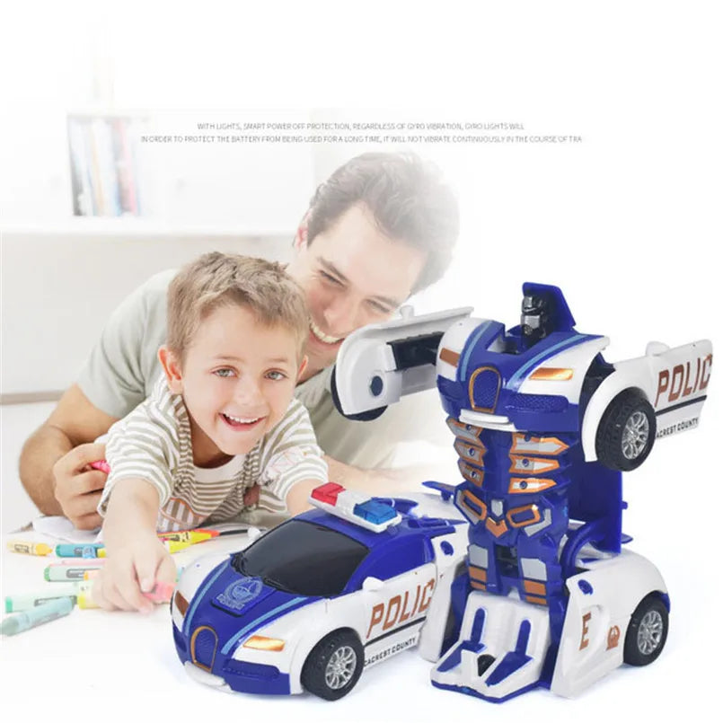 Robot Car Toy, 2 in 1 Car, Plastic Funny Action Figures Car