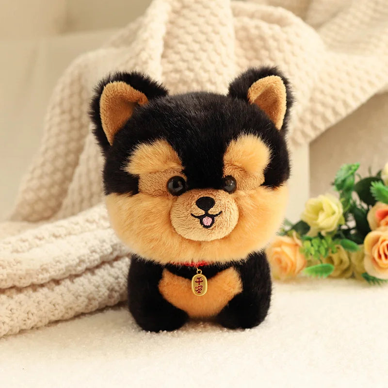 Adorable Furry Plush Corgi Dog Toy, Stuffed Big Head Kawaii Animal