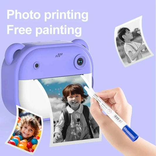 Children's Digital Camera, Instant Photo Printing Camera +32G Memory Card