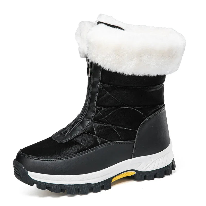 Winter Women's Snow Boots Non-slip Outdoor Warm Mujer Zipper Boots