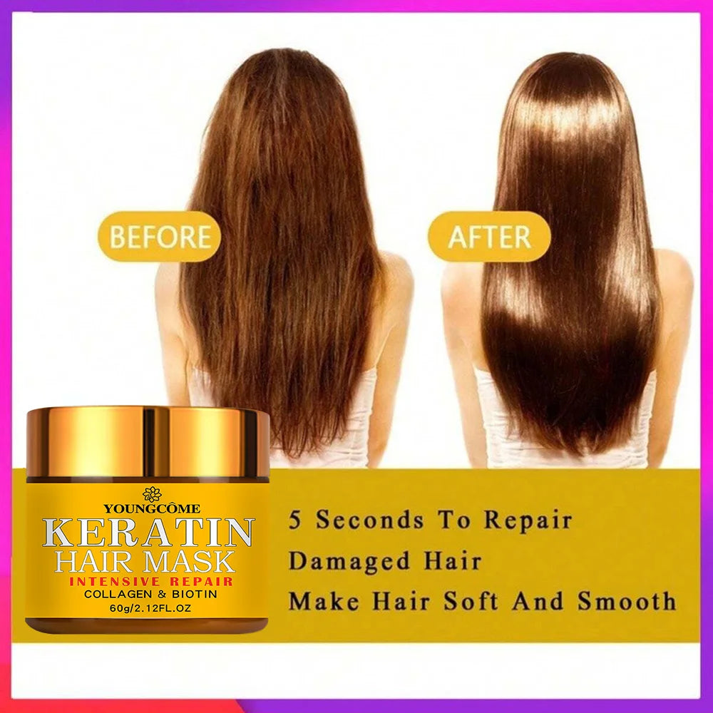 Hair Mask Biotin Collagen Keratin Treatment Hairs Conditioner Oil Nourishing for Dry Damaged