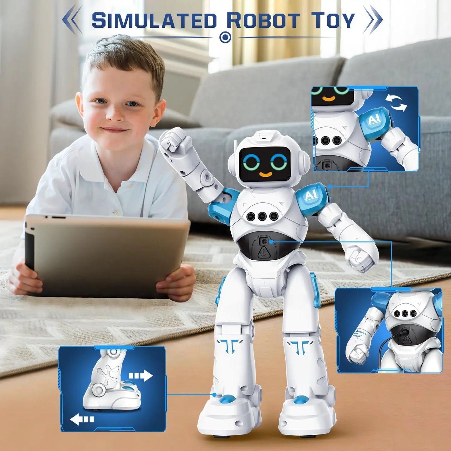 VATOS RC Robot Toy and Talking Voice, Remote Control Robot Toy