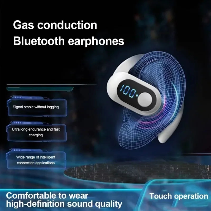 Headphone Wireless Ear Hook Earphone HiFi Stereo Noise Reduction Headset Waterproof Earbud