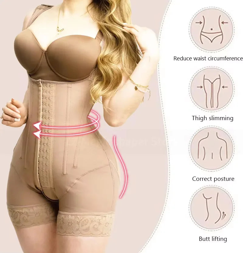 Fajas Colombiana Body Shaper Compression Waist | Shapewear Slimming Sheath