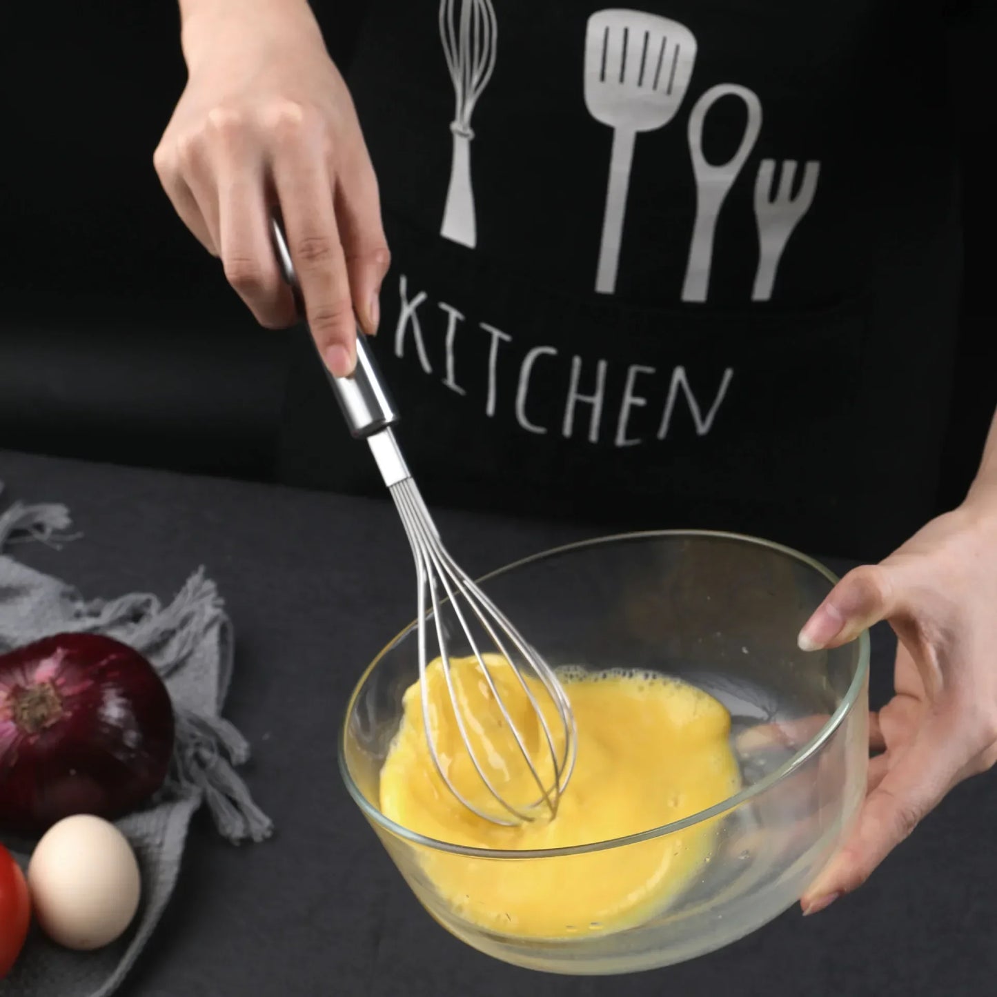 Stainless Egg Beater Semi-Automatic Egg Stirring Cream Whisk Manual Mixer