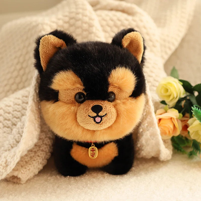 Adorable Furry Plush Corgi Dog Toy, Stuffed Big Head Kawaii Animal