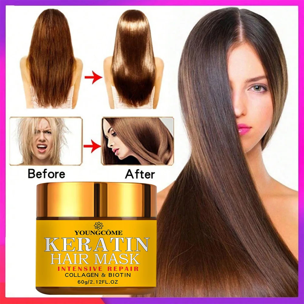 Hair Mask Biotin Collagen Keratin Treatment Hairs Conditioner Oil Nourishing for Dry Damaged