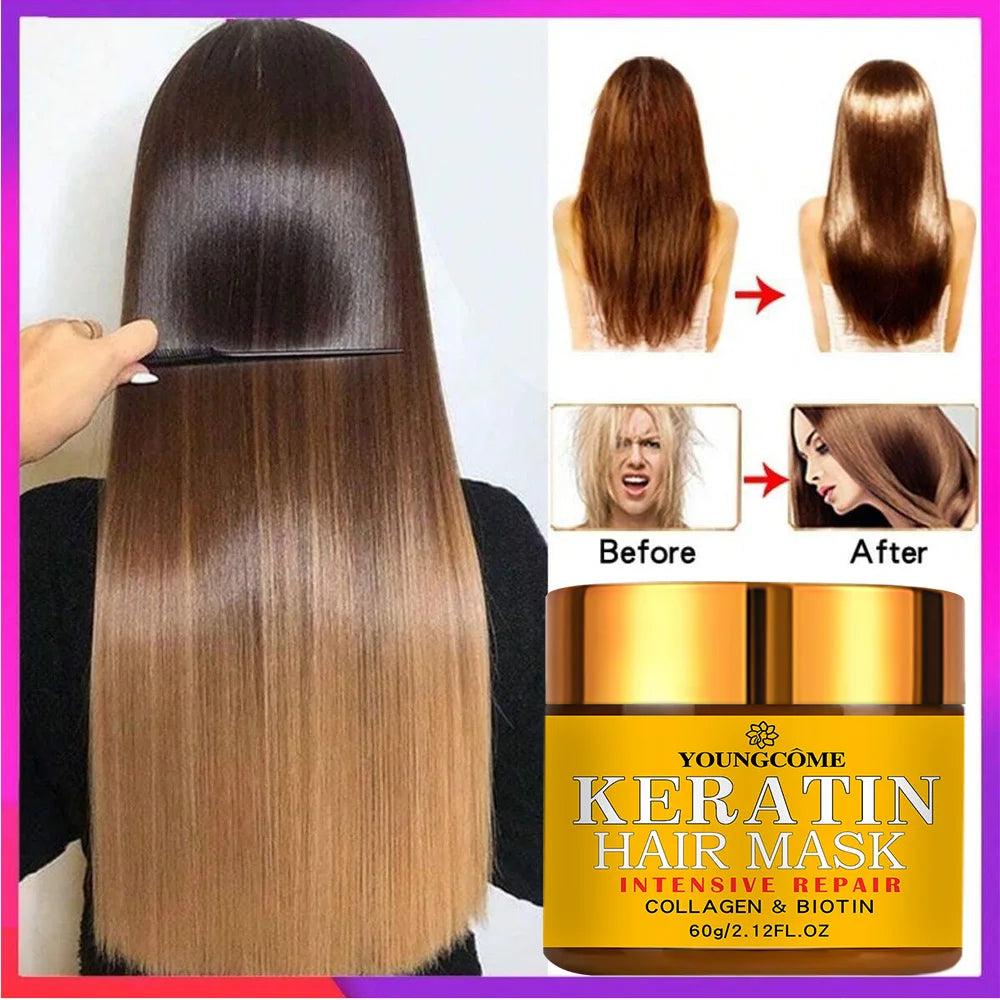 Hair Mask Biotin Collagen Keratin Treatment Hairs Conditioner Oil Nourishing for Dry Damaged