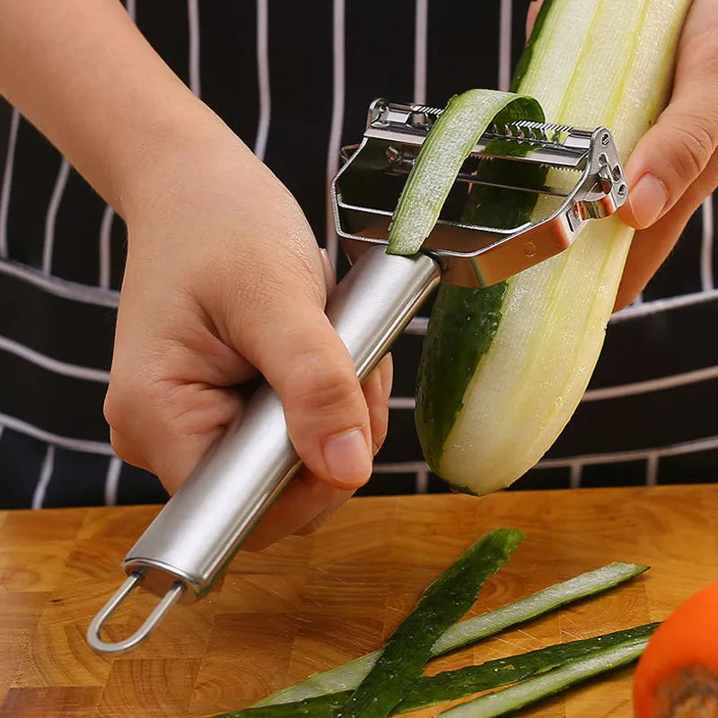 Multifunctional Kitchen Peeler, Vegetable & Fruit Peeler, Stainless Steel Carrot Peeler