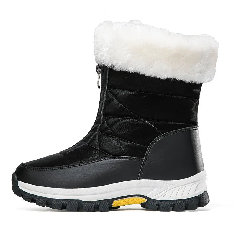 Winter Women's Snow Boots Non-slip Outdoor Warm Mujer Zipper Boots