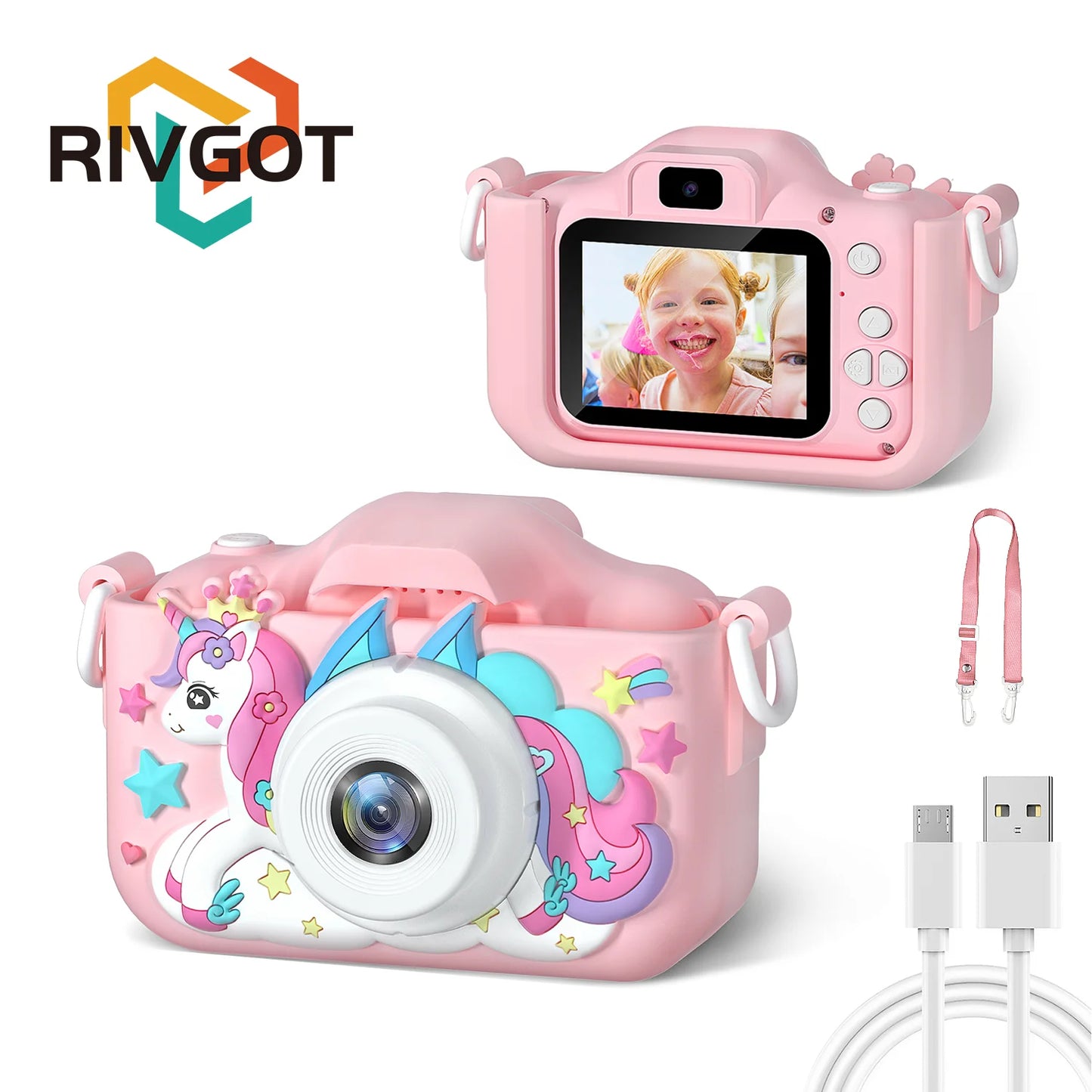 Digital Camera, Children Video Camera 1080P HD with Silicone Cases Toys