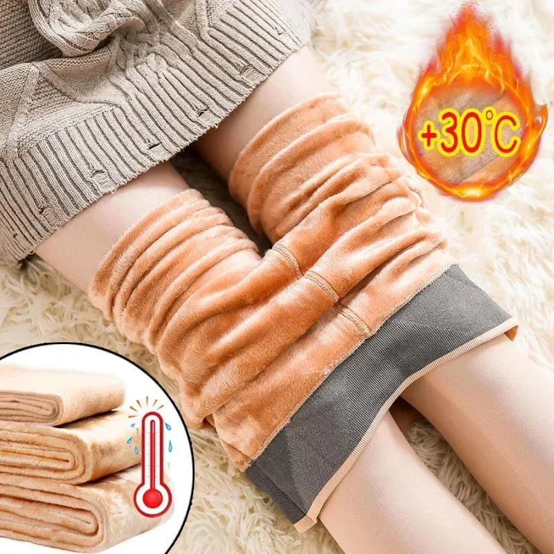 Translucent Fleece Velvet Tights Pantyhose Girls, Warm Tights Winter Thermal Stockings Leggings