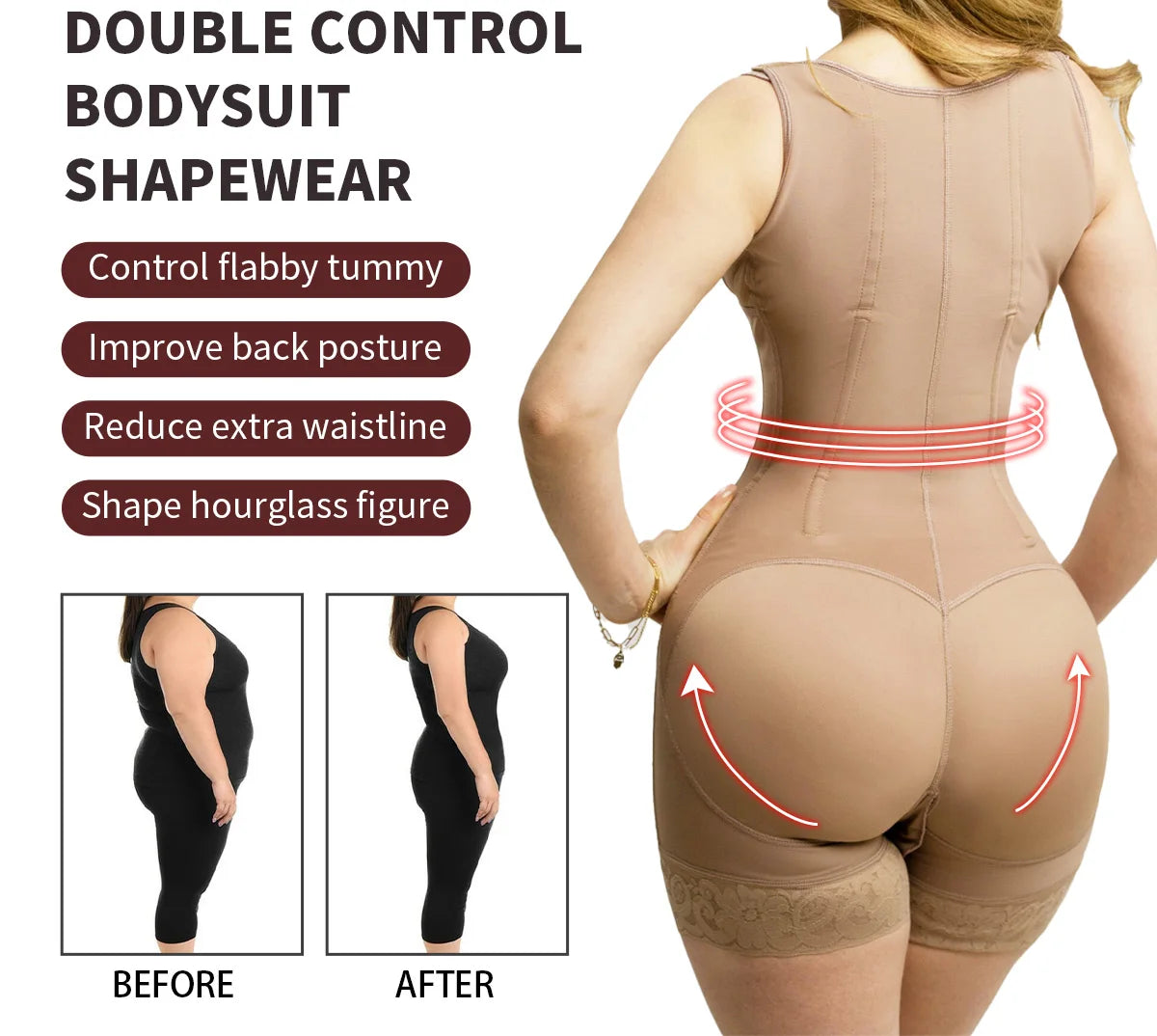 Fajas Colombiana Body Shaper Compression Waist | Shapewear Slimming Sheath