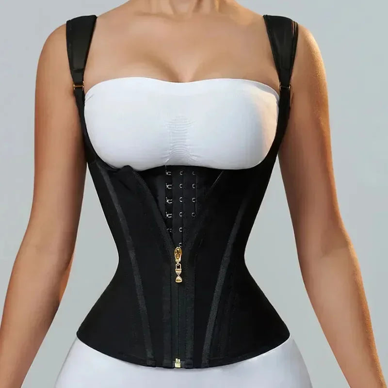 Shapewear Women Vest Tops Adjustable Zipper and Hook-eyes