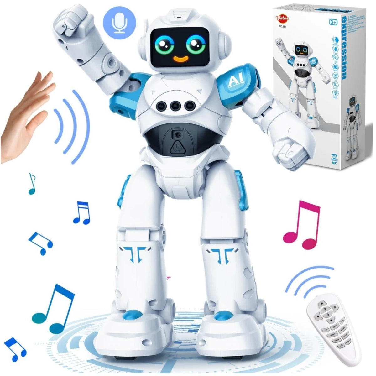 VATOS RC Robot Toy and Talking Voice, Remote Control Robot Toy