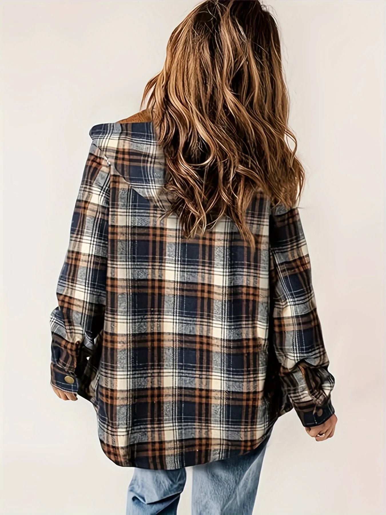 Women's plaid coat, Female Hooded Jackets