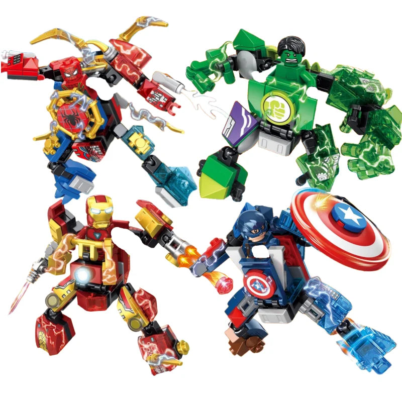 Building Blocks Marvel Spiderman Iron Man Toys