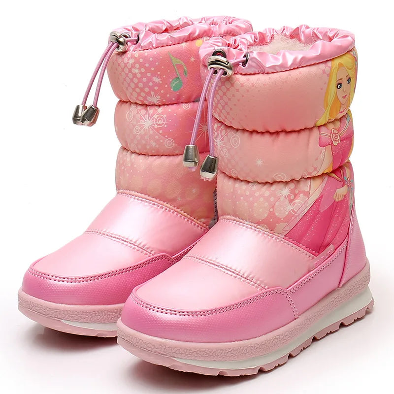 Real Wool Children's Snow Boots, Winter Warm Kids Shoes, Casual Sneakers Waterproof for Girls