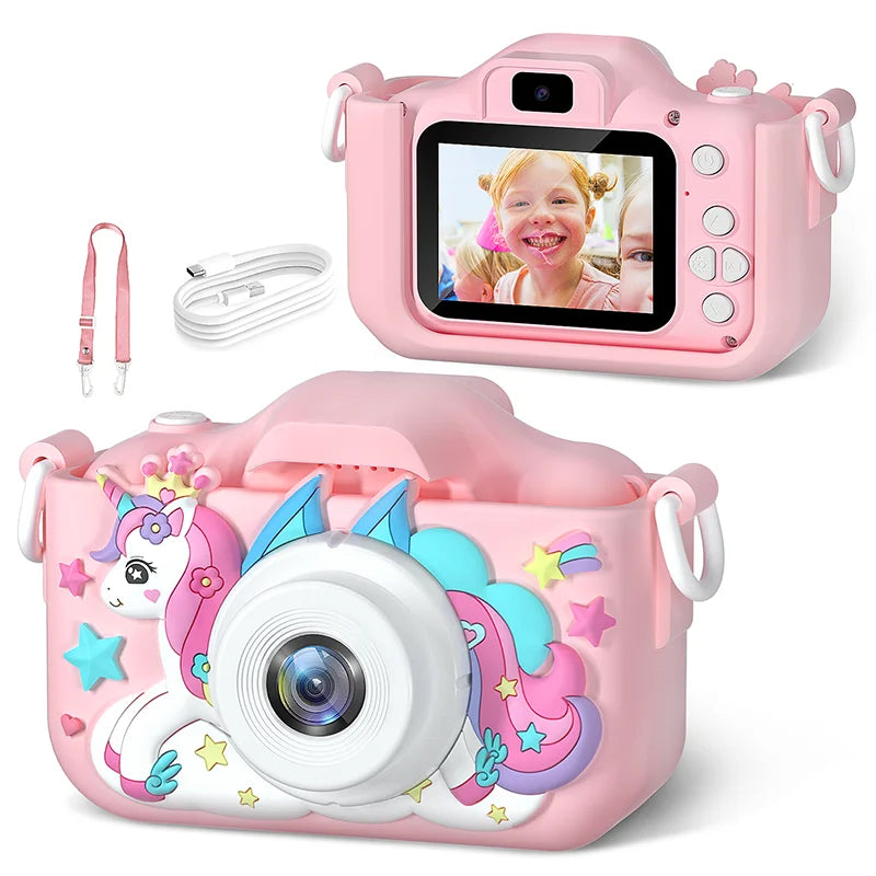 Digital Camera, Children Video Camera 1080P HD with Silicone Cases Toys