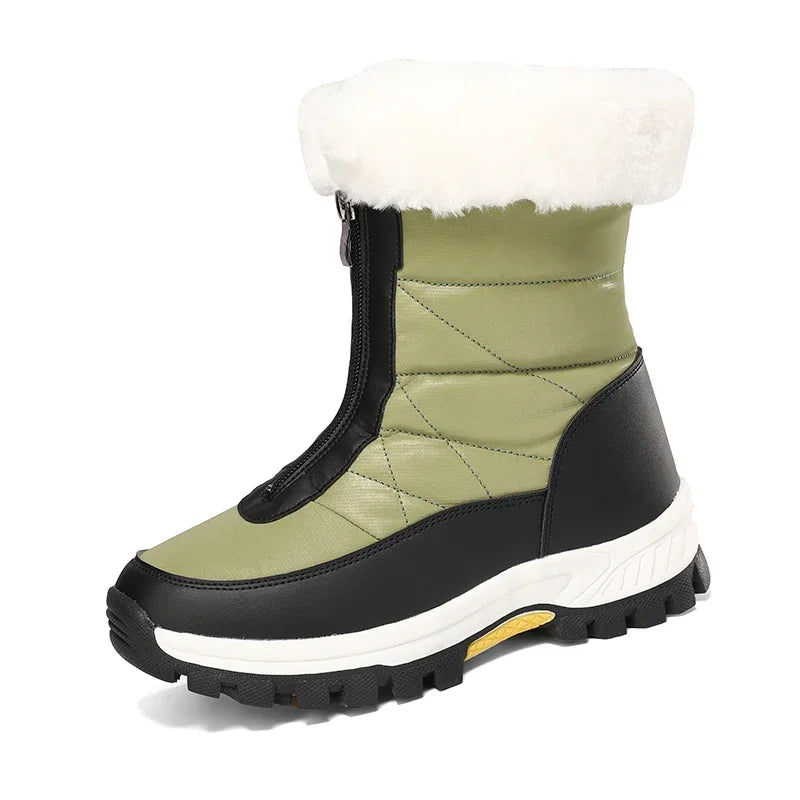 Winter Women's Snow Boots Non-slip Outdoor Warm Mujer Zipper Boots