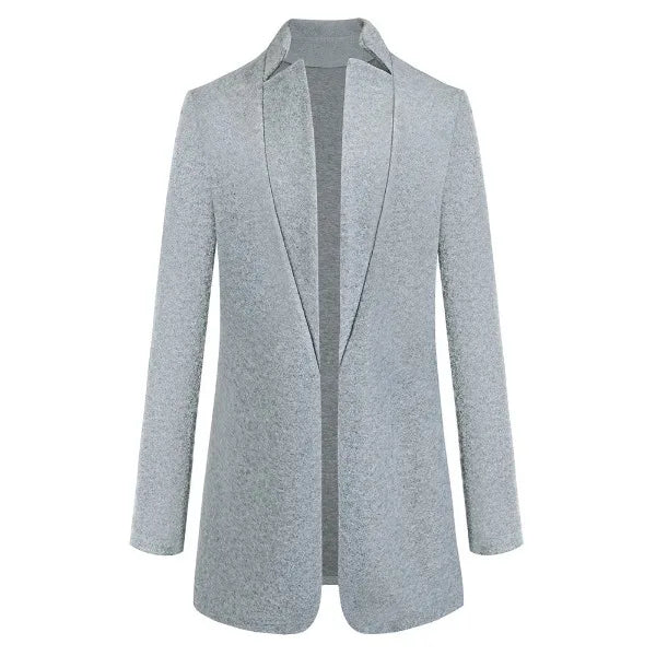 European Winter Solid Cardigan, Fashion Temperamental Autumn Slim Fit Long Woollen Suit