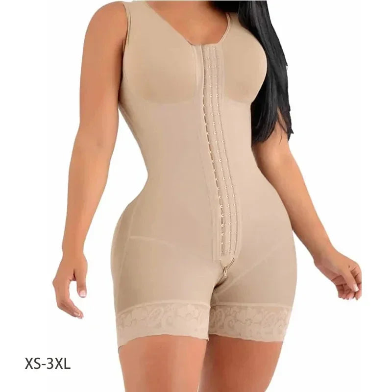 Full Body Shaper | Shapewear Girdle with Brooches Belly Fajas Colombianas