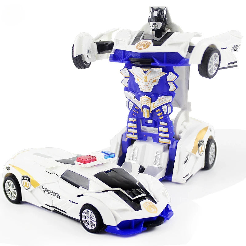 Robot Car Toy, 2 in 1 Car, Plastic Funny Action Figures Car