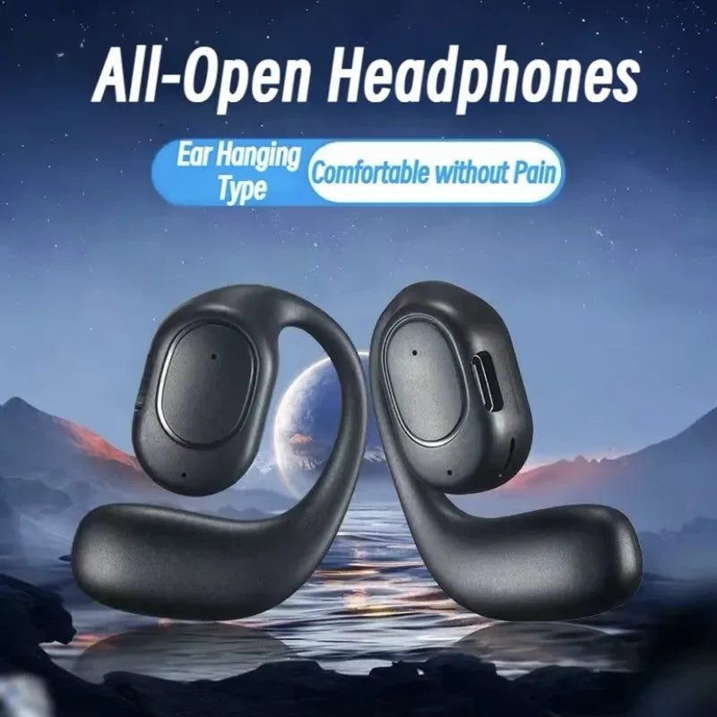 Wireless Bluetooth Earphones HiFi Ear-Hook Music Sports Noise Cancel Headset