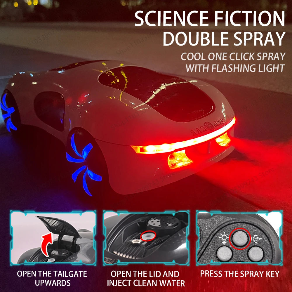 Bluetooth Remote Control Toys Racing Car High-Speed Light Music