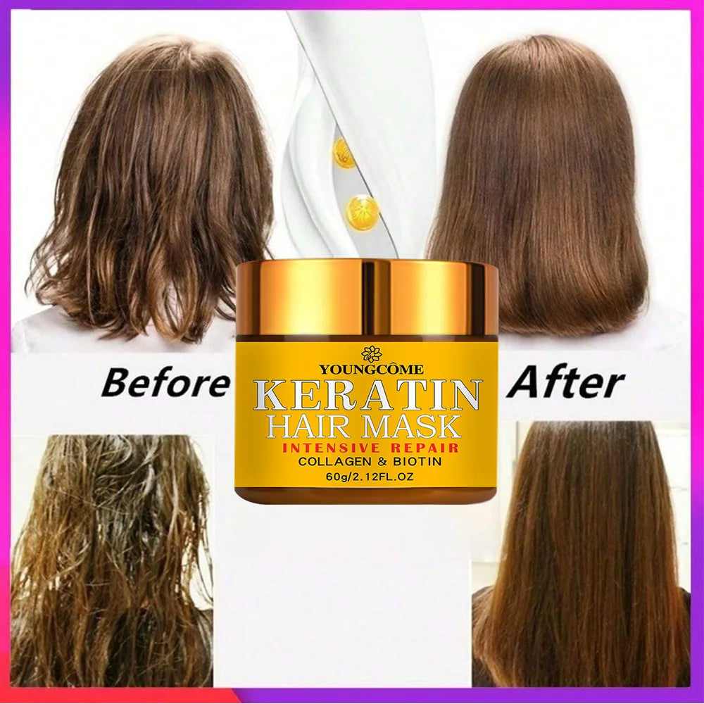 Hair Mask Biotin Collagen Keratin Treatment Hairs Conditioner Oil Nourishing for Dry Damaged